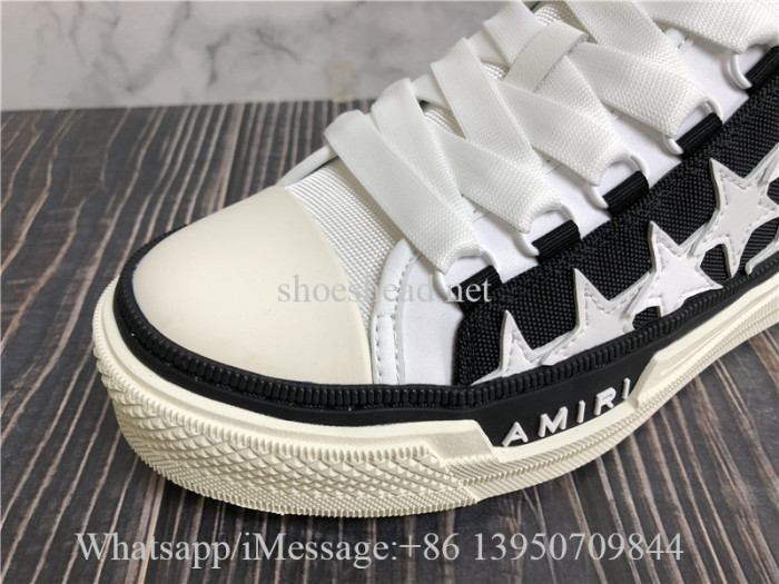 Amiri Stars Court Low Top Sneaker Black White