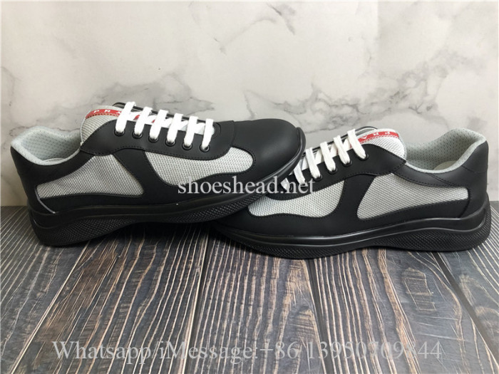 Prada America's Cup Soft Rubber And Bike Fabric Sneaker Black Grey