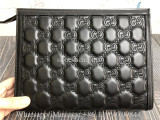 Original Gucci Black GG Matelasse Leather Pouch Bag