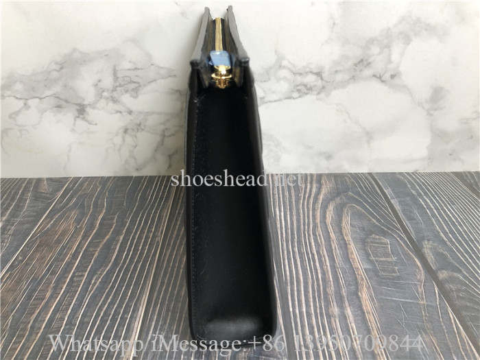 Original Gucci Black GG Matelasse Leather Pouch Bag