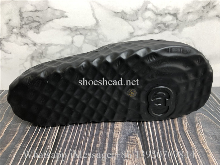 Gucci Interlocking G Slide Sandals Black Rubber