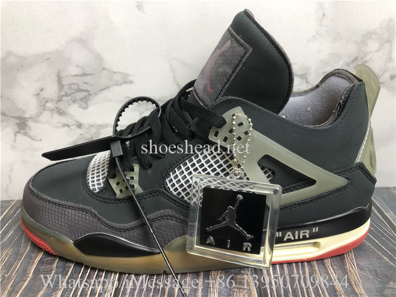 Off White x Air Jordan 4 Retro Bred