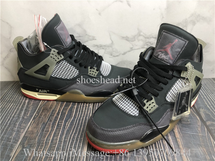 Off White x Air Jordan 4 Retro Bred