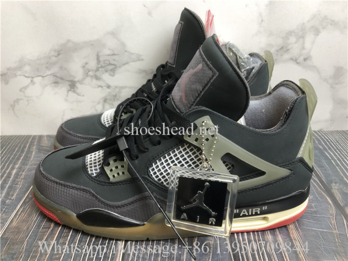 Off White x Air Jordan 4 Retro Bred