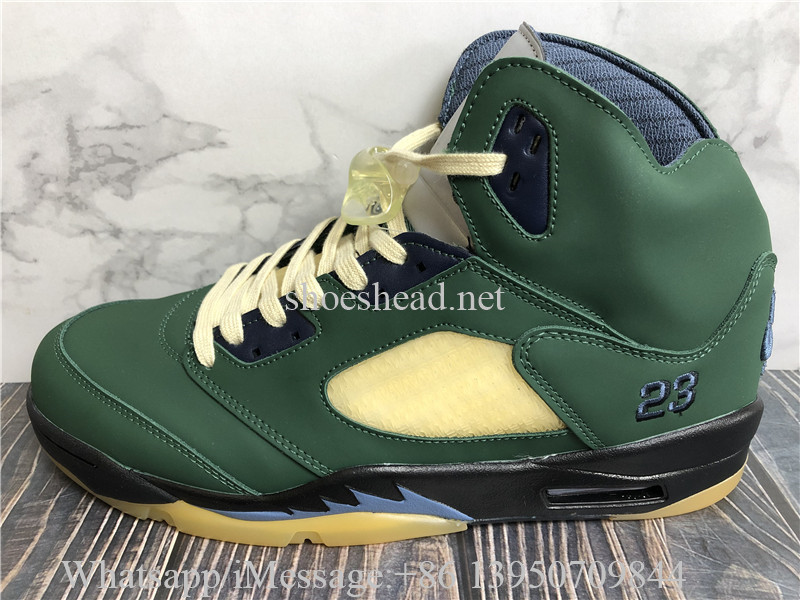 Air Jordan 5 Navy Green