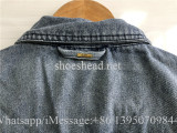 Louis Vuitton Short-Sleeved Denim Workwear Shirt & Carpenter Shorts Blue