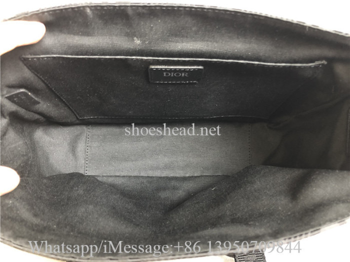 Original Christian Dior Blend Clipped Monogram Canvas Messenger Bag