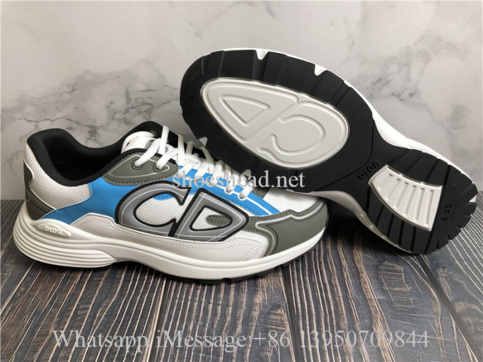 Christian Dior B30 Sneaker Light Blue Mesh And Blue Gray And White Technical Fabric