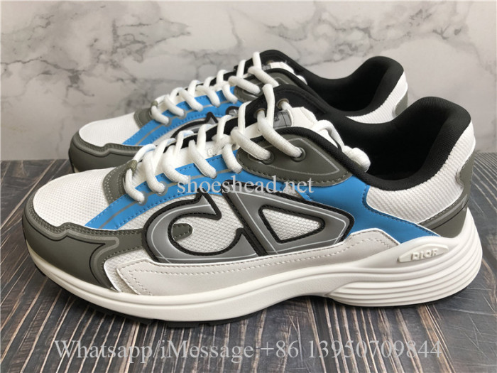 Christian Dior B30 Sneaker Light Blue Mesh And Blue Gray And White Technical Fabric