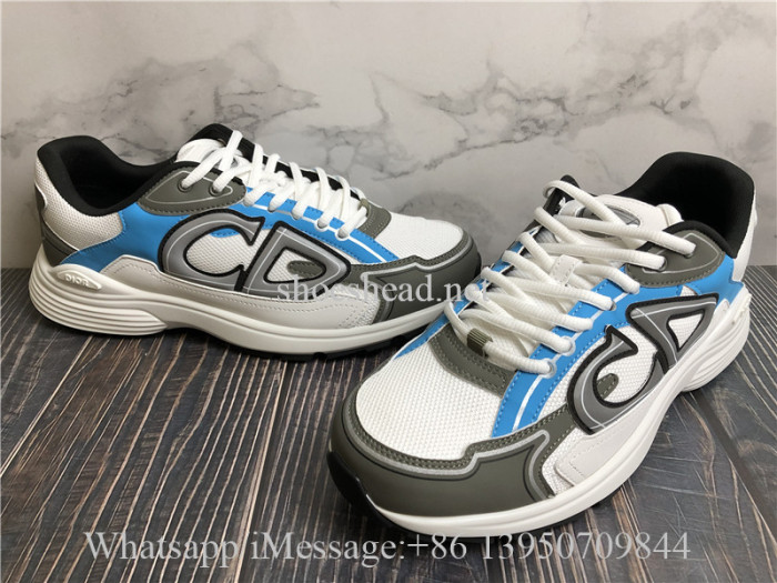 Christian Dior B30 Sneaker Light Blue Mesh And Blue Gray And White Technical Fabric