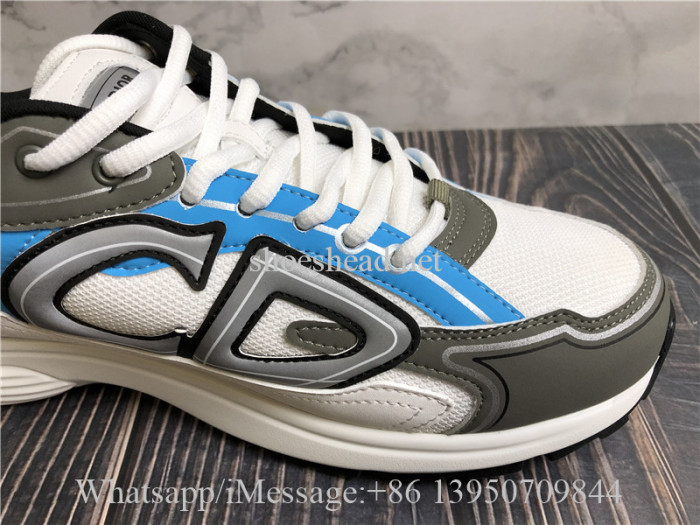 Christian Dior B30 Sneaker Light Blue Mesh And Blue Gray And White Technical Fabric