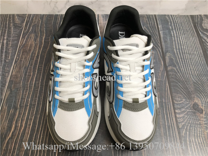 Christian Dior B30 Sneaker Light Blue Mesh And Blue Gray And White Technical Fabric