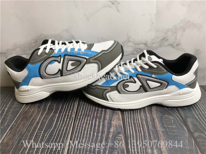 Christian Dior B30 Sneaker Light Blue Mesh And Blue Gray And White Technical Fabric