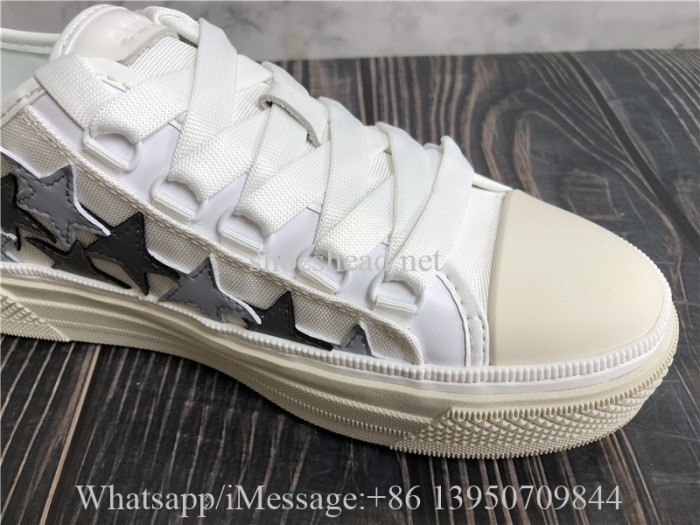 Amiri Stars Court Low Top Sneaker Grey Black White