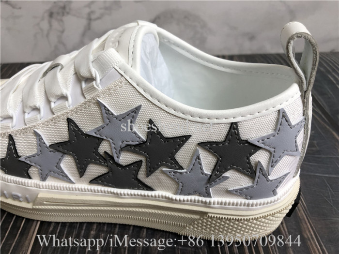 Amiri Stars Court Low Top Sneaker Grey Black White