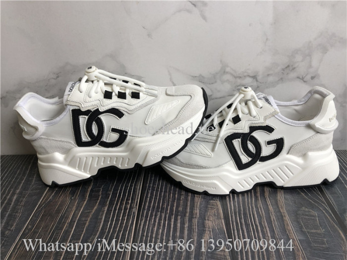 Dolce & Gabbana Daymaster Sneaker In White Nylon And Leather