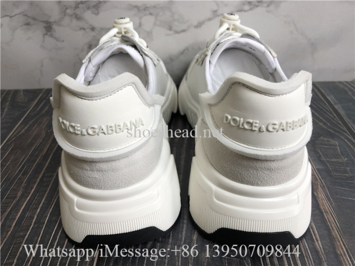 Dolce & Gabbana Daymaster Sneaker In White Nylon And Leather