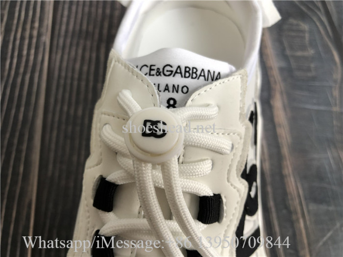 Dolce & Gabbana Daymaster Sneaker In White Nylon And Leather
