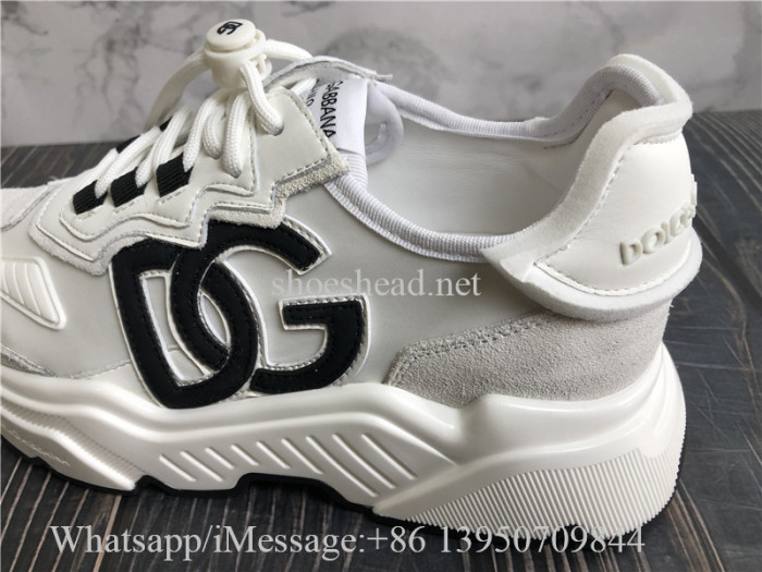 Dolce & Gabbana Daymaster Sneaker In White Nylon And Leather
