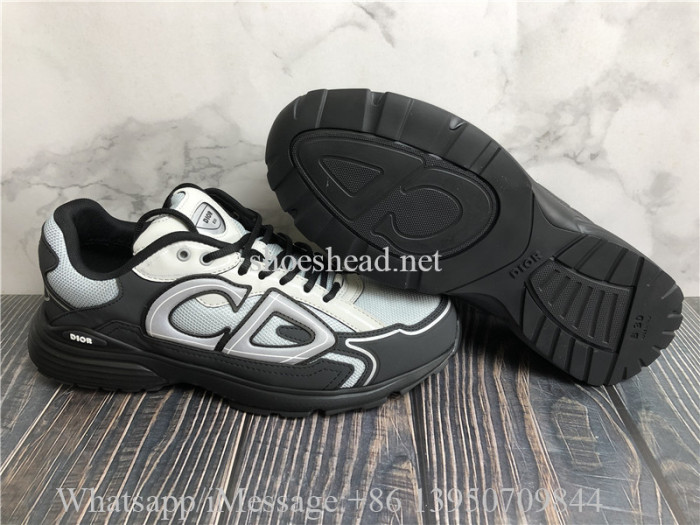 Christian Dior B30 Sneaker Black Gray Mesh WIth Anthracite Technical Fabric