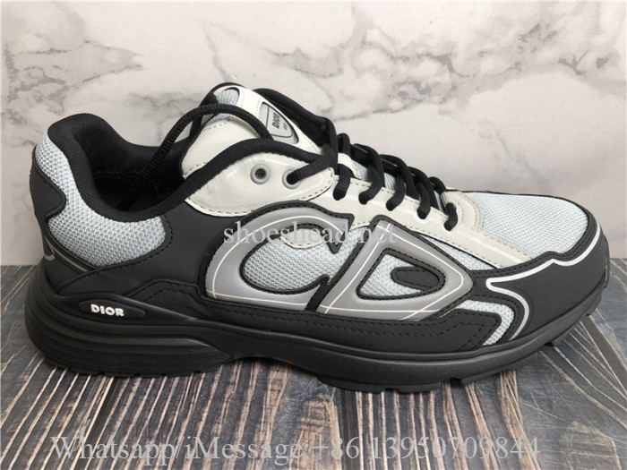 Christian Dior B30 Sneaker Black Gray Mesh WIth Anthracite Technical Fabric