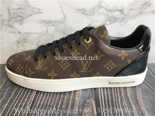 Louis Vuitton Brown Monogram Canvas and Leather Frontrow Low Top Sneakers