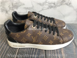 Louis Vuitton Brown Monogram Canvas and Leather Frontrow Low Top Sneakers