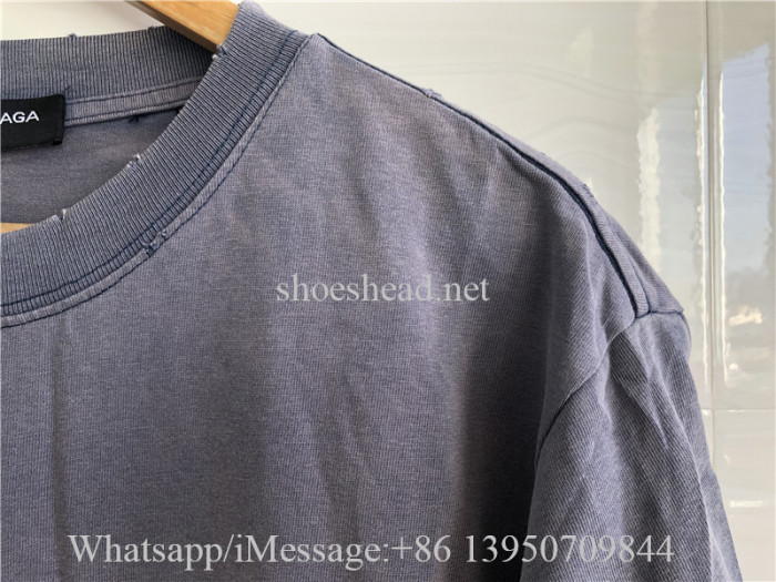 Balenciaga Back T-shirt Blue