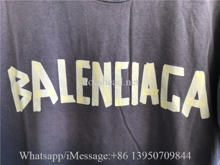 Balenciaga Back T-shirt Blue