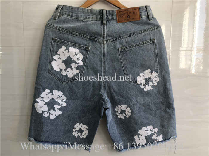 Denim Tears Cotton Wreath Jean Shorts Light Wash