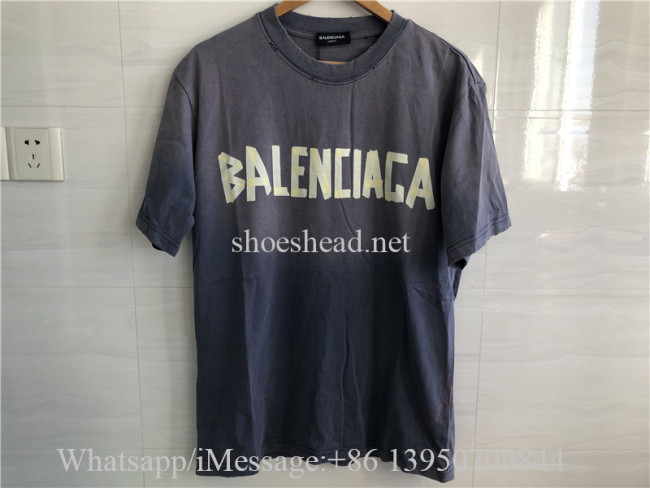 Balenciaga Back T-shirt Blue