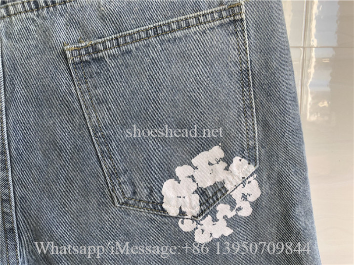 Denim Tears Cotton Wreath Jean Shorts Light Wash