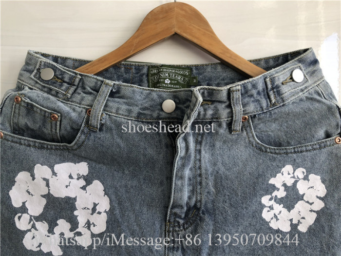 Denim Tears Cotton Wreath Jean Shorts Light Wash