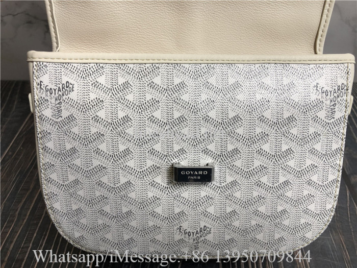 Original Goyard Belvedere II Messenger Bag Coated Canvas MM White