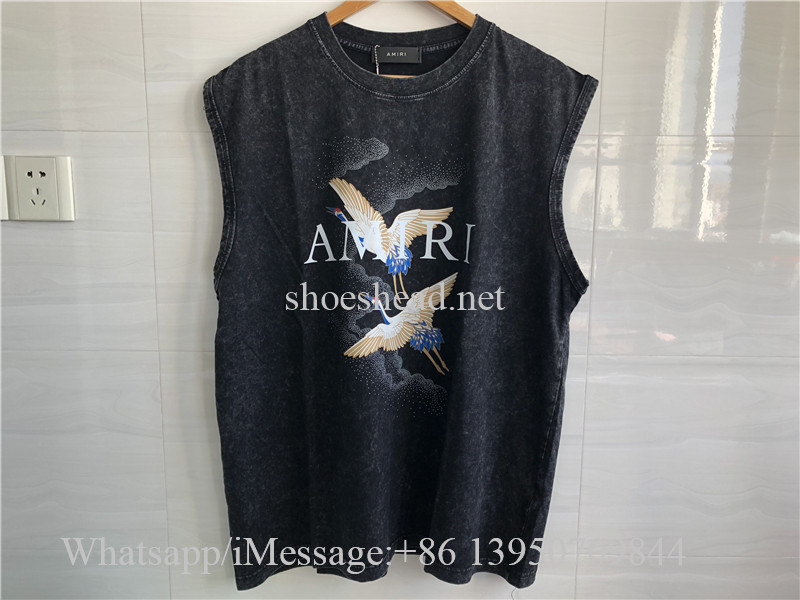 Amiri Sleeveless Black Tee