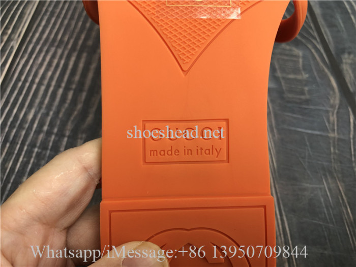 Gucci Interlocking G Slide Sandal Orange Rubber