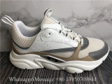 Christian Dior B22 Sneaker Grey Calfskin Technical Knit White Beige