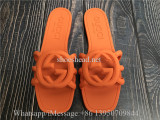 Gucci Interlocking G Slide Sandal Orange Rubber