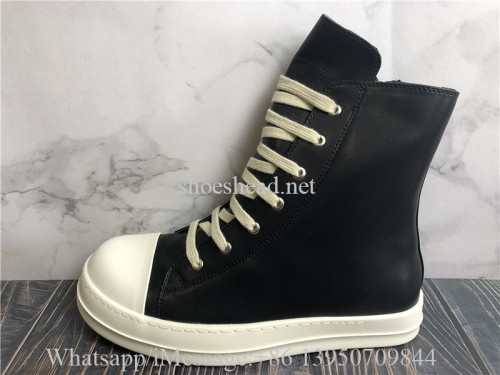 Rick Owens RO High Top Sneakers Black Leather