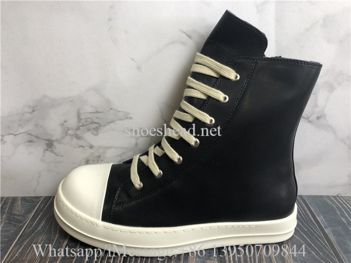 Rick Owens RO High Top Sneakers Black Leather