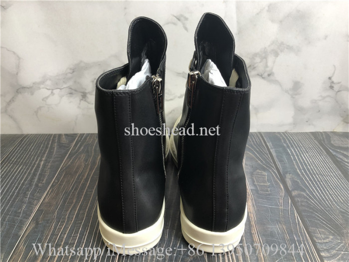 Rick Owens RO High Top Sneakers Black Leather