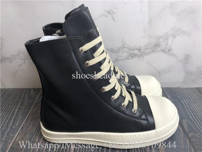Rick Owens RO High Top Sneakers Black Leather