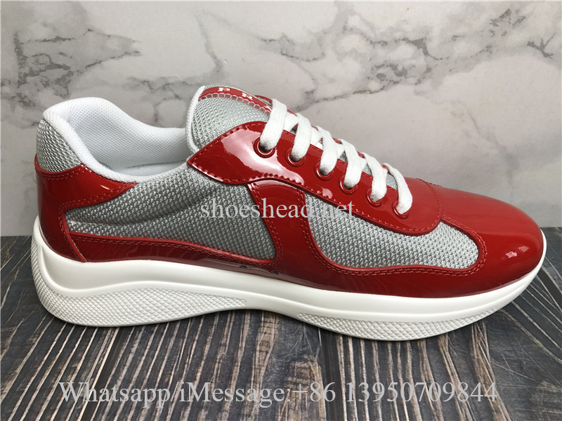 Prada America's Cup Soft Rubber And Bike Fabric Sneaker Red
