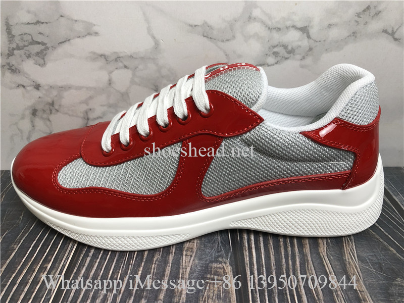 Prada America's Cup Soft Rubber And Bike Fabric Sneaker Red