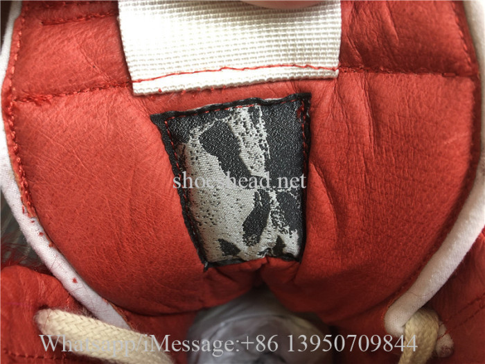 Rick Owens RO High Top Sneakers Red Fur