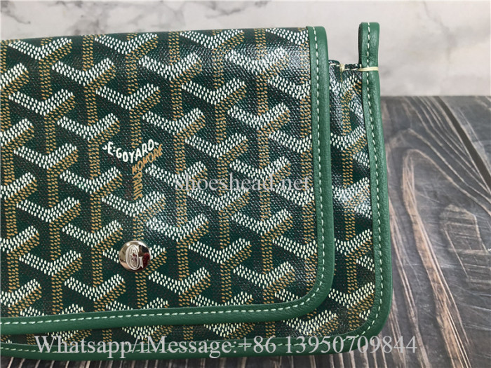 Original Goyard Plumet Pocket Wallet Green
