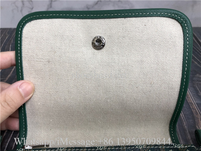 Original Goyard Plumet Pocket Wallet Green