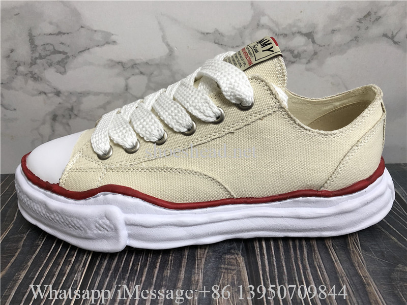 Maison Mihara Yasuhiro Beige Canvas Peterson Sole Sneakers