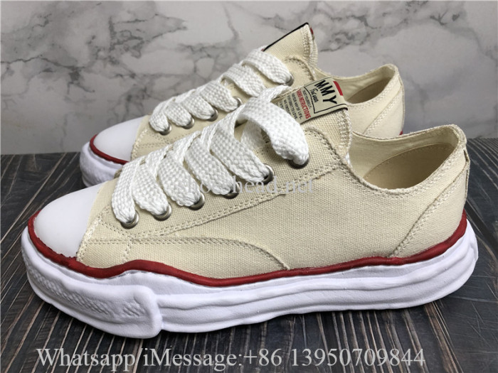 Maison Mihara Yasuhiro Beige Canvas Peterson Sole Sneakers