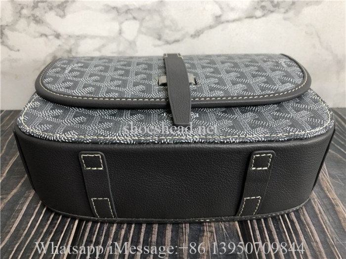 Original Goyard Belvedere II Messenger Bag Coated Canvas MM Grey